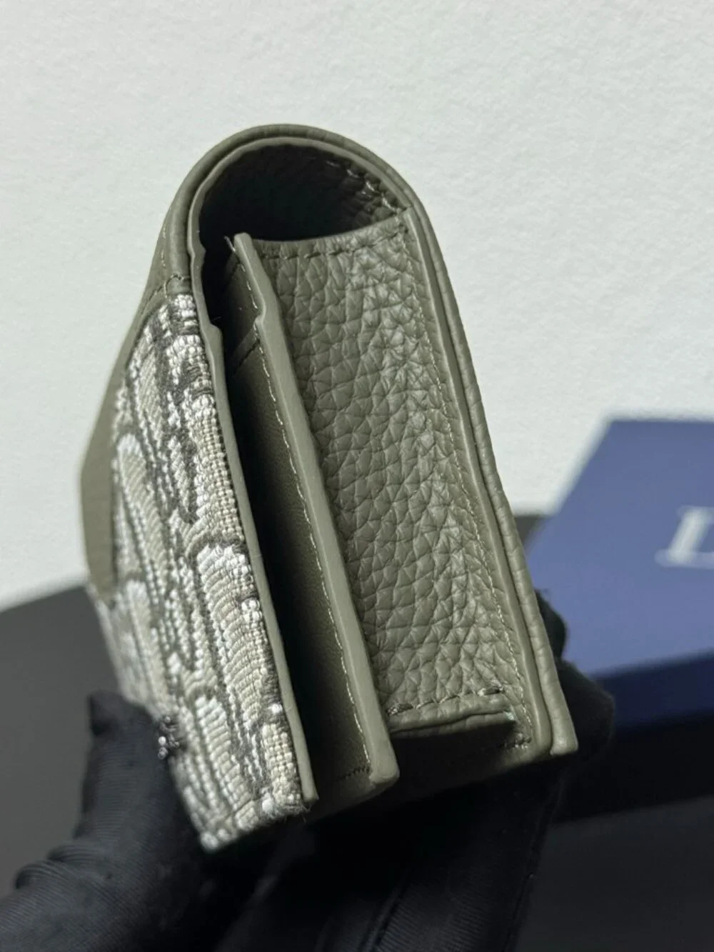 Dior. Saddle Logo Leather Card Holder